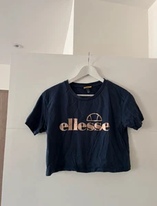Ellesse Navy & Gold Crop Top - Picture 1 of 3