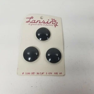 Vintage Lansing Shank Button New Old Stock Black 7/8" - Picture 1 of 4