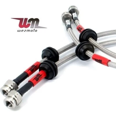 Custom order (4 LINES) Wezmoto Stainless Steel Braided Brake Hoses / Lines - Image 1 of 3