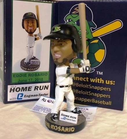 2018 BELOIT SNAPPERS EDDIE ROSARIO SGA BOBBLEHEAD BRAVES ~ NIB Cover