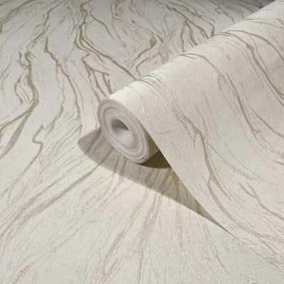 Wallpaper Beige Textured Classic Living Room Bedroom MADE IN GERMANY - Image 1 of 4