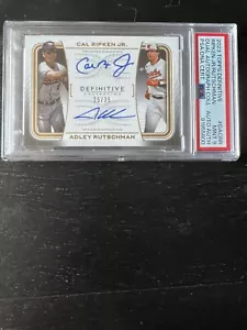 2023 Topps Definitive C Ripken JR/ A Rutschman Dual Auto #25/35 PSA 9 Mint - Picture 1 of 3