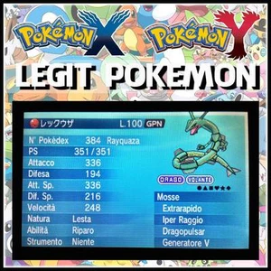 5GEN Legit Pokemon • Rayquaza 2012 EVENT ID 02102 V-Create XY ORAS S&M ULTR HOME - Foto 1 di 1