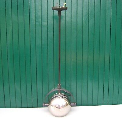 Ancien Lustre Spot Plafonnier Suspension Design Vintage Loft Métal Chromé N1 • 35.85€