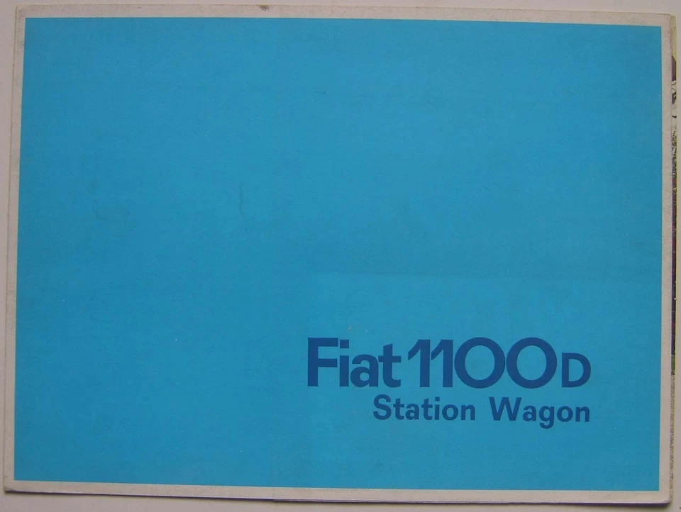 Fiat 1100D Estate circa 1963 original UK Sales Brochure Pub. No. 1982 - Image 1 of 1