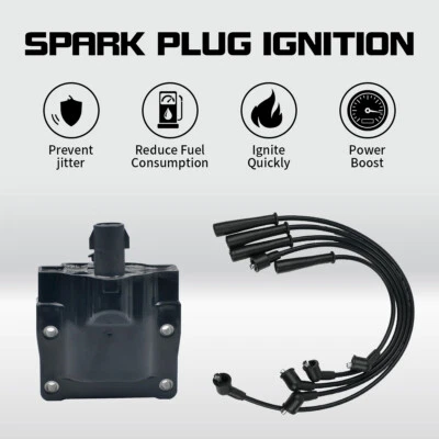 OEM Ignition Coil + 4 Spark Wire for Toyota 4Runner Camry Lexus SC400 LS400 UF72 Foto 1 de 4