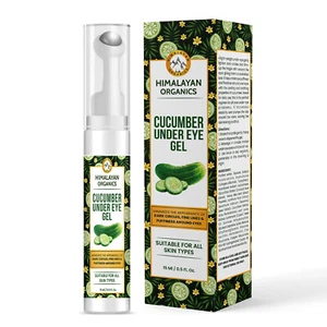 Himalayan Organics Cucumber Under Eye Gel & MassageRoller 15ml Free Ship - Picture 1 of 12