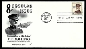 USA, SCOTT # 1214, FLEETWOOD FDC COVER OF 1961 GENERAL JOHN PERSHING - Picture 1 of 1