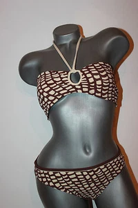 Bikini Triumph ""Sloggi Brown Ethno"" Push-Up CTOWP + Mini Talla 38 B Marrón Bandaau - Imagen 1 de 12