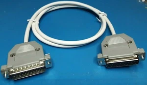 VIDEO CABLE AMIGA 500 600 1200 DB23 FEMALE + DB23 MALE & HOOD ORIGINAL EXTENSION - Picture 1 of 7