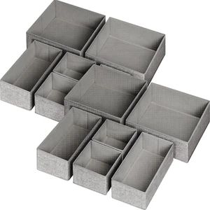 12 Pack Drawer Organizers for Clothing, Foldable Storage Box Closet Dresser Draw - Picture 1 of 7