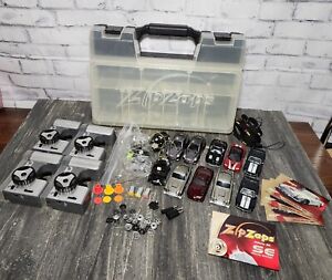 READ Zip Zaps Micro RC's 9 Bodies, Accessories, 4 Controllers, Case UNTESTED