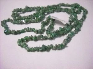 Natural Emerald Chip Necklace STK 36" Gift Jewelry Gems Reiki Healing Gift #222 - Picture 1 of 8