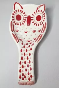 Owl Shaped Spoon Rest HOME Essentials Red - Picture 1 of 4