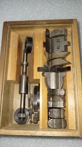 Vintage Delta No 1213 Shaper Cutter Set Dovetail Box Delta Mfg Wisconsin - Picture 1 of 7