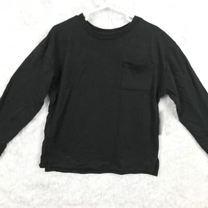 Jessica Simpson Girls Shirt Long Sleeve Tee Black Crew Neck 6X New - Picture 1 of 9