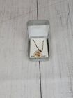 Diamond Accent Necklace 18Kt Gold over Sterling Silver NEW