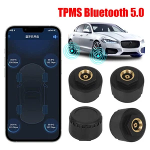 0-100PSI Bluetooth Car Tire Pressure Sensors TPMS Monitoring System Accessrories - Picture 1 of 17