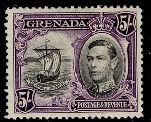 GRANADA GVI SG162, 5s negro y violeta, M COMO NUEVO. Cat £11. - Imagen 1 de 1