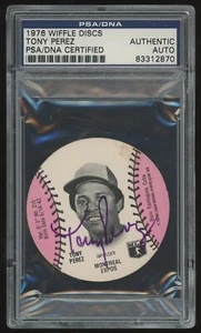 1978 Wiffle Discs Tony Perez Auto #NNO PSA Auth - Montreal Expos - HOF - Picture 1 of 2