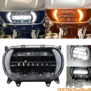LED Headlight Kit For Harley Road Glide FLTRX FLTRK FLTRXS FLTRU FLTRUSE 2015-20 - Picture 1 of 12