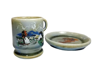 Tarra/platillo de taza miniatura de porcelana irlandesa Wade Souvenir 2" - daños/reparación - Imagen 1 de 11