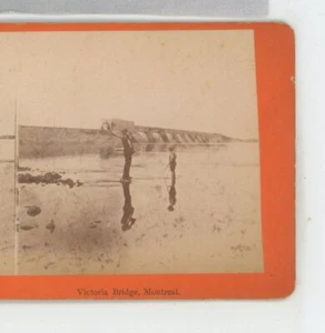 Victoria Bridge Montreal Canada J.G. Parks Stereoview c1870 - Picture 1 of 3
