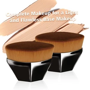 Foundation Makeup Brush Flat Top Kabuki Hexagon Face Blush - Picture 1 of 12