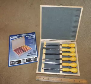 Marples Record Schnitzwerkzeug Set Kat Nr. M152LE 6er Set, mit Holzbox, ENGLAND - Bild 1 von 15