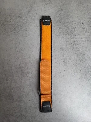 BRACELET DE MONTRE SWATCH  17 mm d' entre corne orange scratch hook & loop n 35 - Photo 1/4