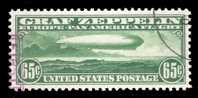 MOMEN: US STAMPS #C13 GRAF ZEPPELIN USED PSE GRADED CERT XF-90 LOT #79172 - Image 1 of 3