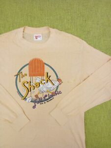Vintage 80s T-shirt The Shack Rooster Chicken Missoula Long Sleeve Large
