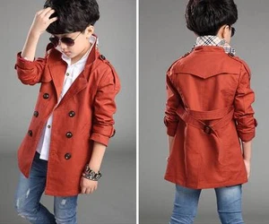 Autum kids Baby Boys  overcoat children wind coat boy trench coat    - Picture 1 of 9