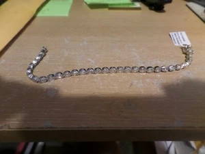 Handwerklich gefertigtes Polki Diamant Tennie Armband in Platin über Sterlingsilber - Bild 1 von 5