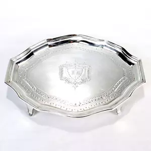 Antique 18th Century Georgian English Sterling Silver Salver Dated 1740 - Picture 1 of 10