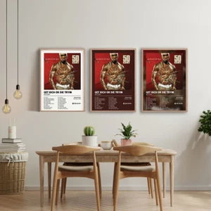 Póster de álbum de 50 centavos Get Rich Or Die Tryin de 20x30" póster de música de lienzo personalizado - Imagen 1 de 10