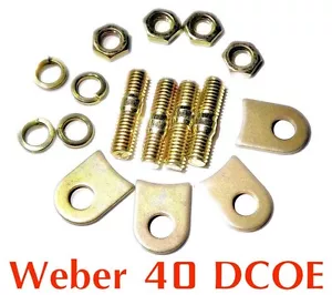 Kit de instalación almohadillas pestañas bloqueo para Weber 40 DCOE para 2x pila de velocidad bocina de aire - Imagen 1 de 1