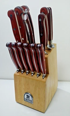 JUEGO DE CUCHILLOS SABATIER LOIRE 13 PIEZAS CON BLOQUE - TODAS LAS PIEZAS EN PERFECTO ESTADO Foto 1 de 4