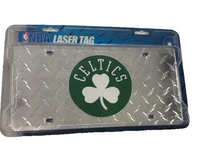 Rico Industries Boston Celtics Diamond Laser Cut Chrome Tag License Plate - Image 1 of 4