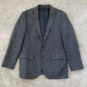 J.Crew Ludlow Moon British Cloth Blazer Sport Coat 42R L Gray Herringbone jacket - Picture 1 of 15