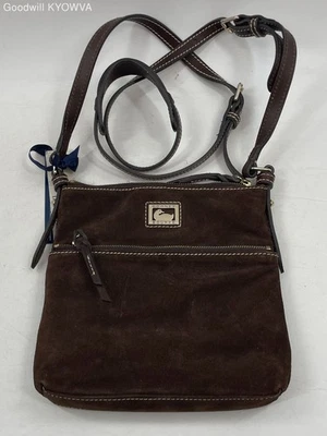 Dooney & Bourke Brown Suede Crossbody Purse - Image 1 of 4