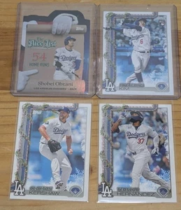 2025 Topps Holiday LA Dodgers 4-card Lot Shohei Ohtani  die cut Rookies & Stars - Picture 1 of 1