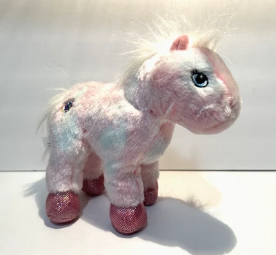 Ganz Webkinz Pink Pony HM117 - Pastel Rainbow Colors - No Code - Image 1 of 4