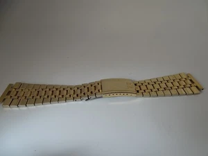 Omega Holzer Bracelet Gold Plated and Stainless Steel 20mm Vintage - Picture 1 of 8