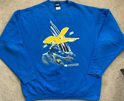 Sudadera De Colección Polaris Moto de Nieve EDGE X Azul Real Amarillo Talla XXL Foto 1 de 3