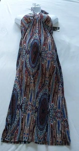 NWT Mlle Gabrielle Womens Maxi Dress Size XL Tie Halter Built In Bra Cups Summer - Picture 1 of 11