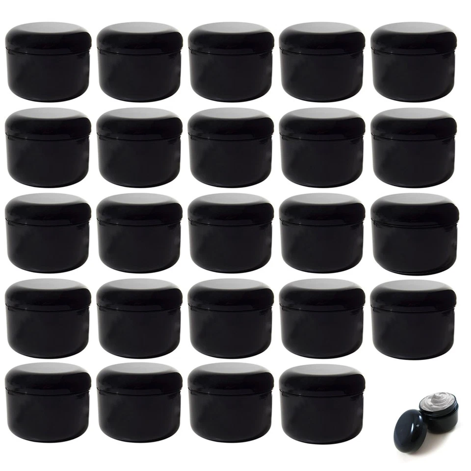 24 Pc Round Plastic Storage Screw Lid Empty Cosmetic Jar 17Oz - Image 1 of 1