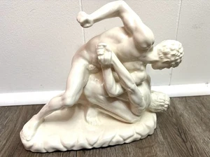 Réplica de escultura griega romana cerámica reproducción de estatua luchadores Uffizi - Imagen 1 de 6