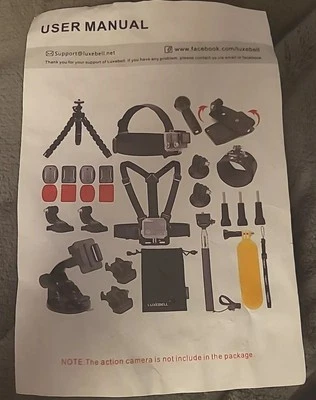 Luxebell Accessories Kit for AKASO EK5000 EK7000 4K WiFi Action Camera GoPro - Image 1 of 2