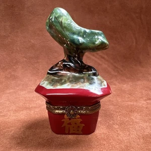 Seltene Limoges Bonsai Baum Schmuckschatulle 14 von 500 Made Peint Main - Bild 1 von 8